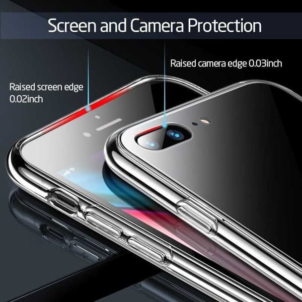 iPhone 7 Stötdämpande Skal 9H Härdat Glas Baksida Glassback