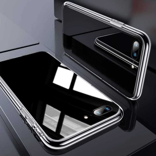 iPhone 8 stødabsorberende skal 9H hærdet glas bagside af glas