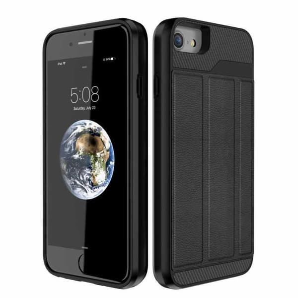 iPhone 8 Stöttåligt Skal med Kortfack Solid