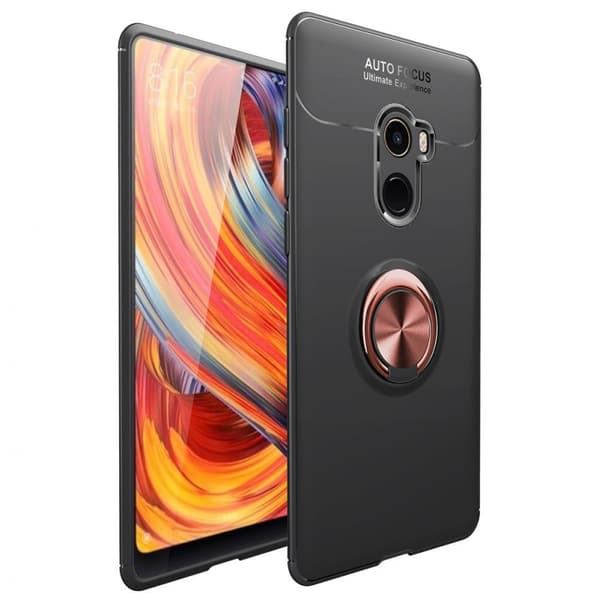 Slim Ring cover Xiaomi Mi Mix 2 : farve - Sort / Rose