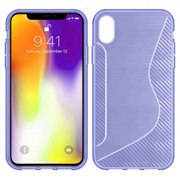 S-Line Silicone Cover til Apple iPhone XS Max (6,5 ") : farve - lilla