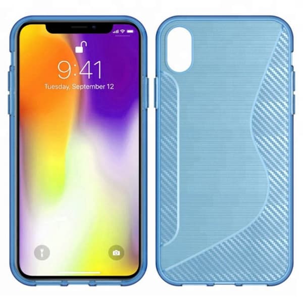 S-Line Silicone Cover til Apple iPhone XS Max (6,5 ") : farve - blå