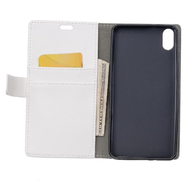Lompakkokotelo 2-kortti Apple iPhone XS Max (6,5 ") : väri - valkoinen