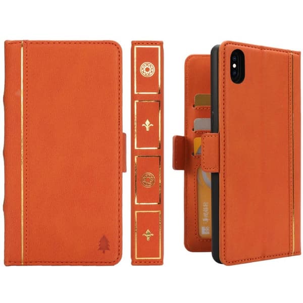 Retro wallet 2i1 Apple iPhone XS Max (6,5 ") : farve - appelsin