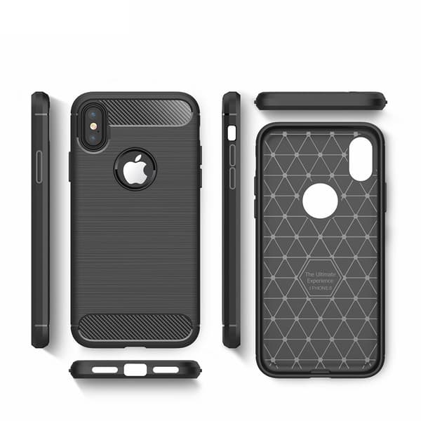 SKALO iPhone XS Max Armor Carbon Stødsikker TPU-cover