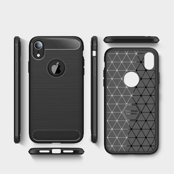 SKALO iPhone XR Armor Carbon Stöttåligt TPU-skal