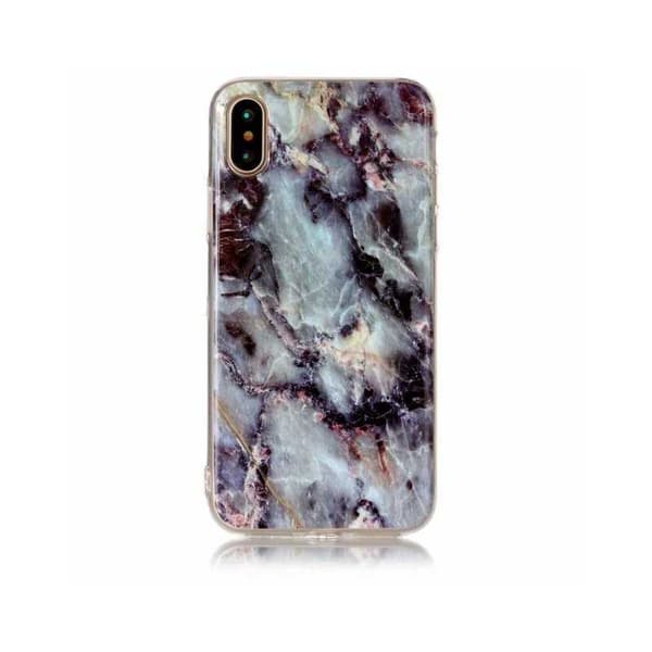 iPhone X / XS Stötdämpande Marmorskal Glossy
