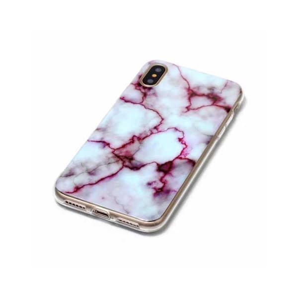 iPhone X / XS Stötdämpande Marmorskal Glossy