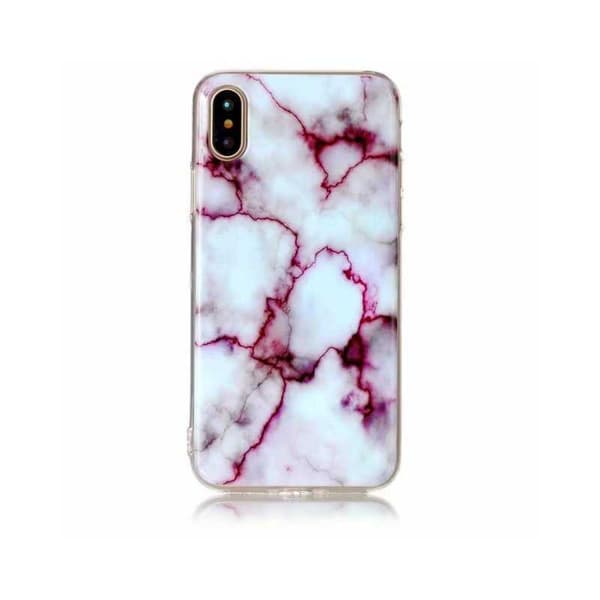 iPhone X / XS Stötdämpande Marmorskal Glossy