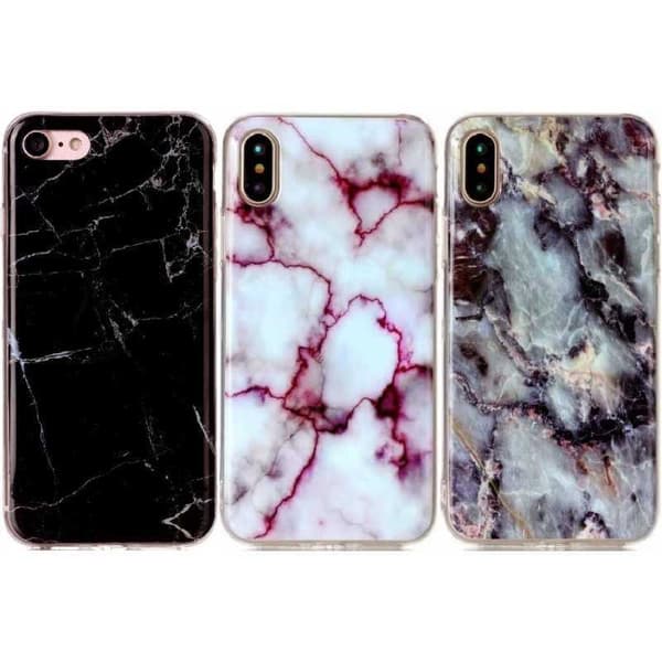 iPhone X / XS Stötdämpande Marmorskal Glossy Variant 2