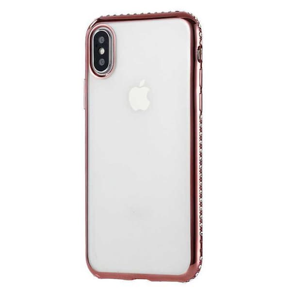 iPhone XS stødabsorberende gummicover med Strass