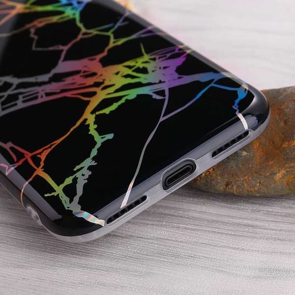 iPhone XS Exclusive Støtdempende Marble Shell Lazr