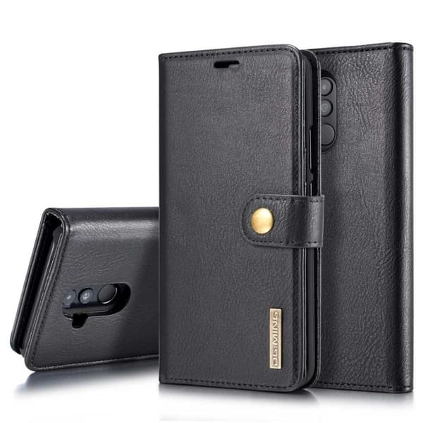 DG-Ming Lommebok 2i1 Huawei Mate 20 Lite (SNE-LX1) : Farge - Svart