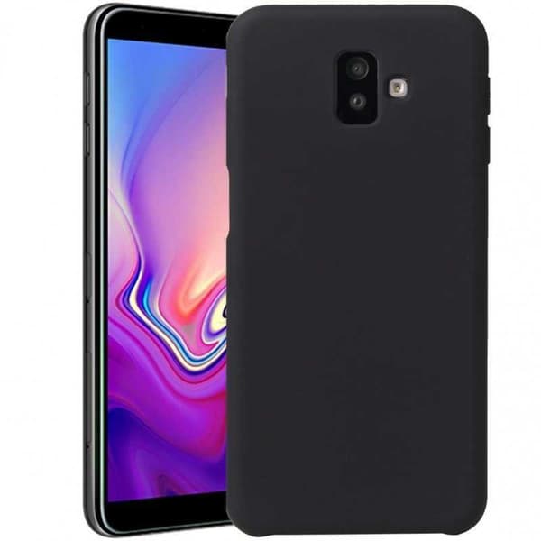 Samsung J6 2018 Gummibelagd Mattsvart Silikon Skal