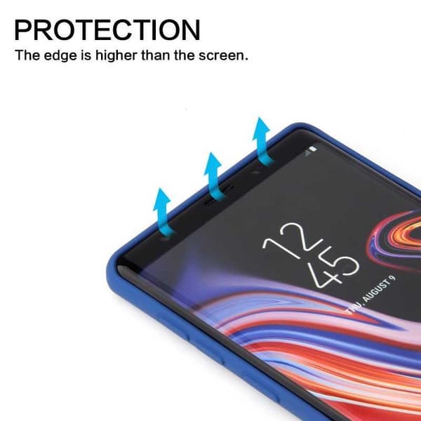 Samsung Note 9 gummibelagt mat sort silikonecover
