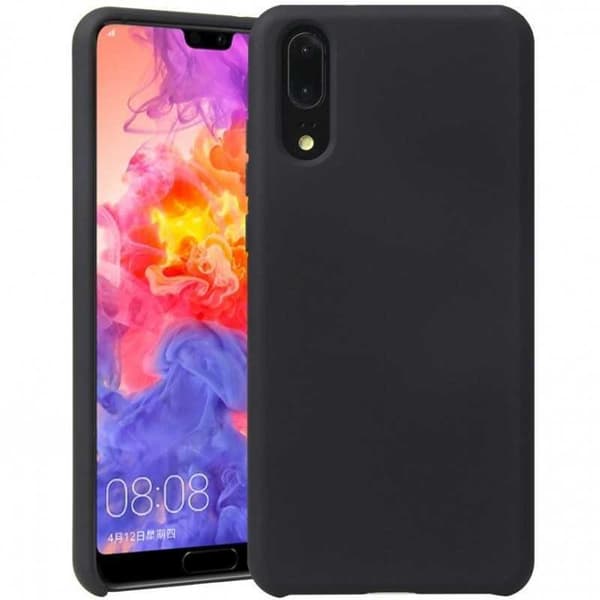 Huawei P20 Lite kuminen mattamusta silikonikuori