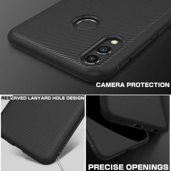 Huawei P Smart 2019 iskunkestävä suojus FullCarbon V3