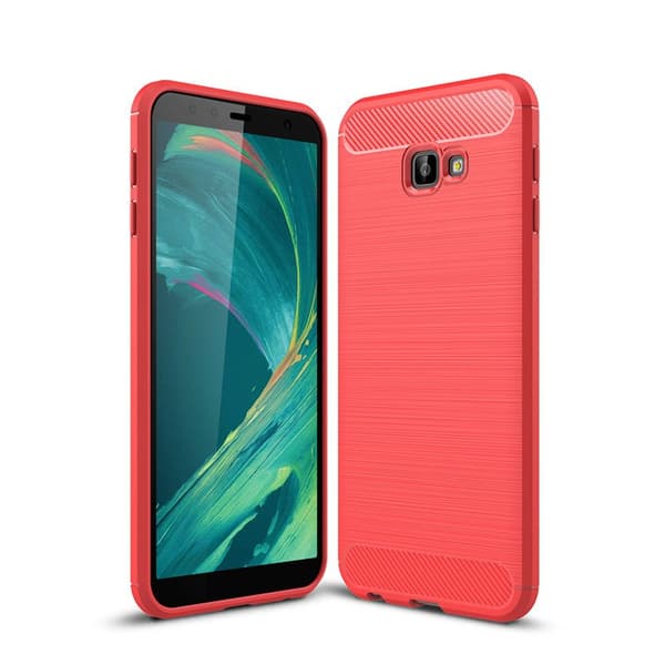 Stöttåligt Armor Carbon TPU-skal Samsung J4 Plus Röd
