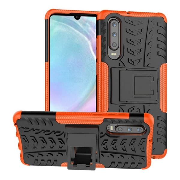 Iskunkestävä Suojakuori Huawei P30 (ELE-L29) : väri - oranssi