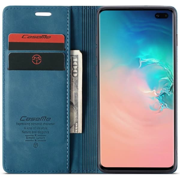CaseMe Smart -magneettinen kotelo Samsung Galaxy S10 Plus (SM-G975F) : väri - sininen