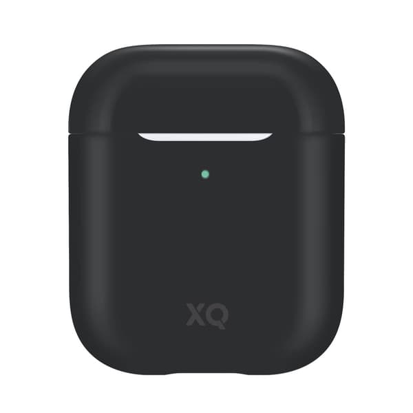 XQISIT AirPods (1/2) Kuori Silikoniii Case Musta