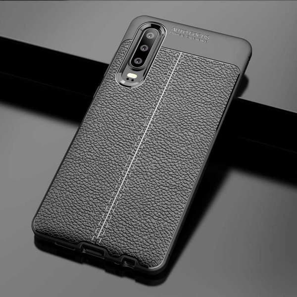 Huawei P30 Stöttåligt & Stötdämpande Skal LeatherBack