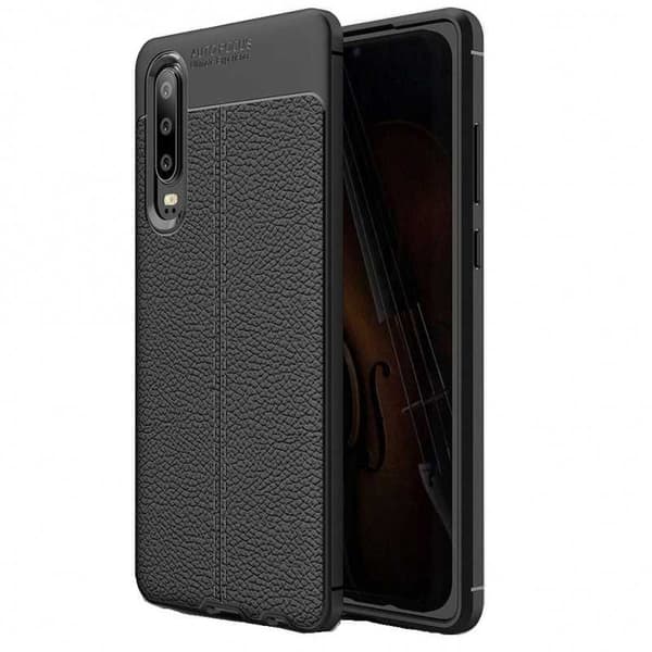 Huawei P30 Stöttåligt & Stötdämpande Skal LeatherBack