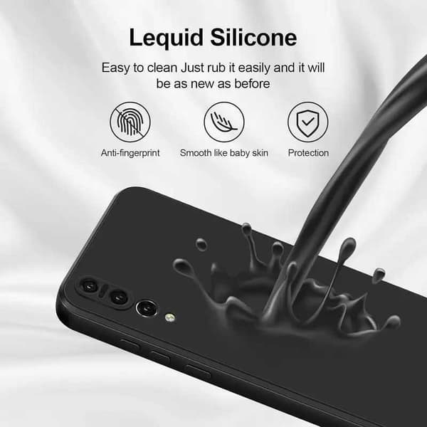 Huawei P30 Pro gummibelagt mat sort silikonecover