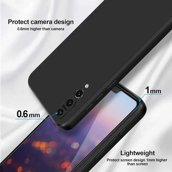 Huawei P30 Pro gummibelagt mat sort silikonecover