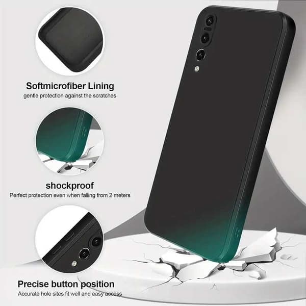 Huawei P30 Pro gummibelagt mat sort silikonecover