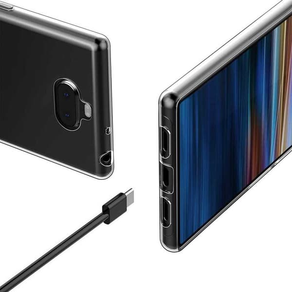 Xperia 10 Stöttåligt Genomskinligt Skal Simple