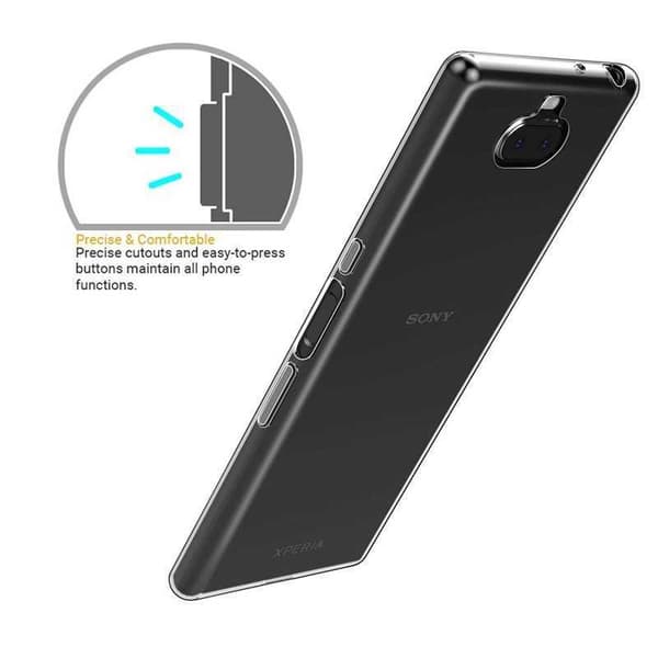 Xperia 10 Stöttåligt Genomskinligt Skal Simple