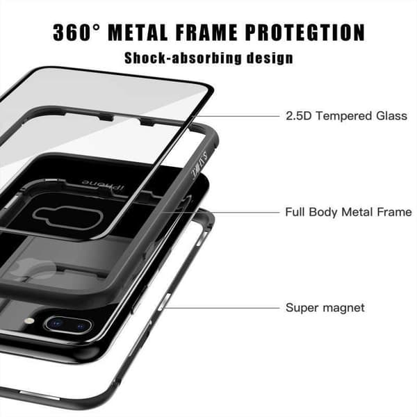 iPhone 7 Heltäckande Premium Skal Glassback V4