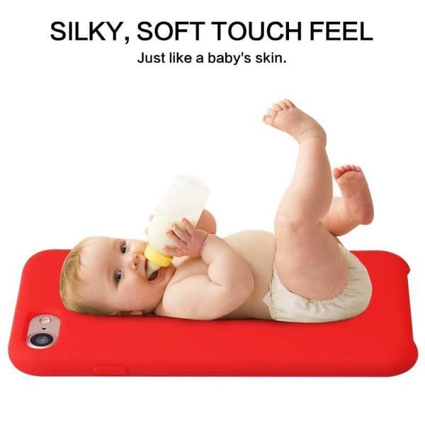 iPhone 8 & 7 gummibelagt mat sort silikone cover