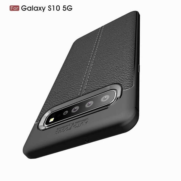 Samsung S10 Plus Stöttåligt & Stötdämpande Skal LeatherBack