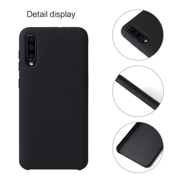 Samsung Galaxy A70 Gummibelagd Mattsvart Silikon Skal