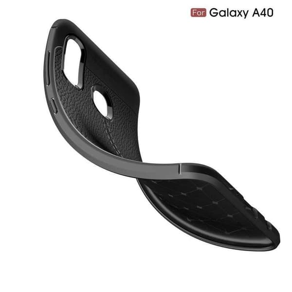 Samsung A40 Stødsikker og stødabsorberende cover læderbag