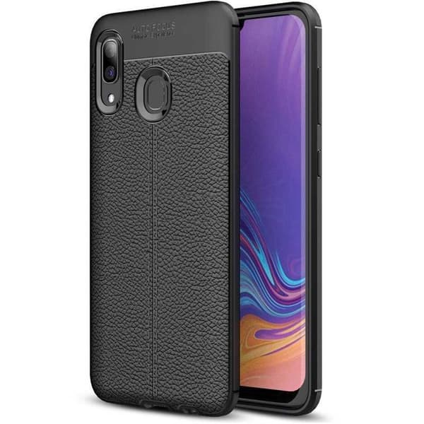 Samsung A40 Stødsikker og stødabsorberende cover læderbag