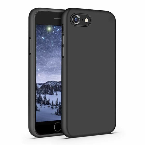 INF iPhone 7/8/SE skal silikon Svart