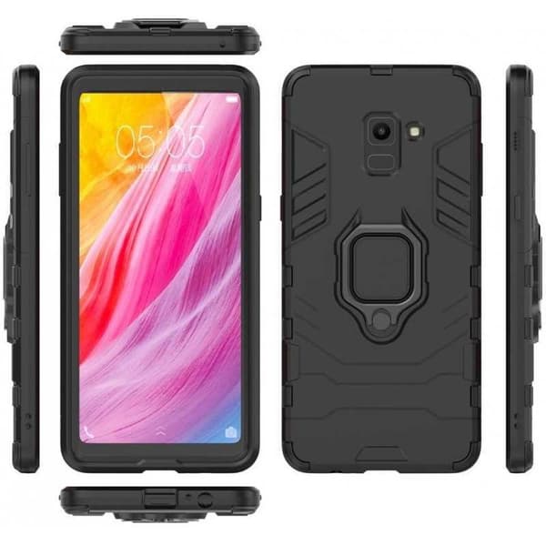 Samsung A8 2018 Stöttåligt Skal med Ringhållare ThinArmor