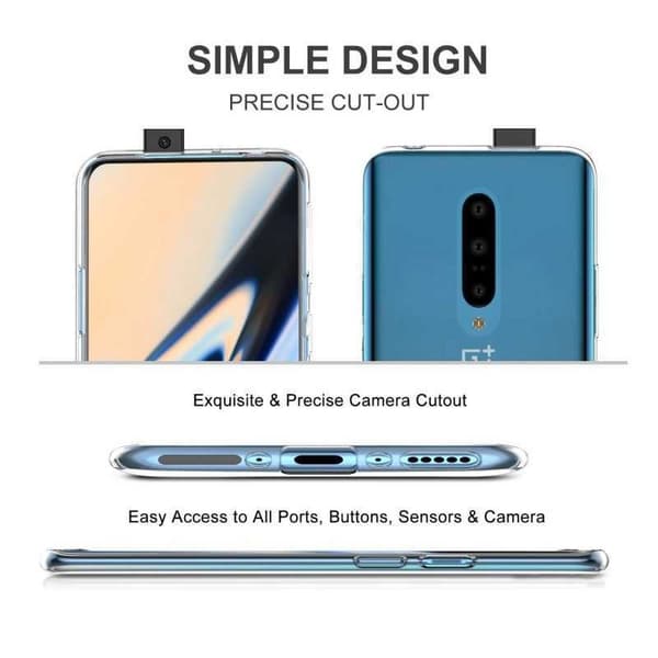 OnePlus 7 Pro Stöttåligt Genomskinligt Skal Simple