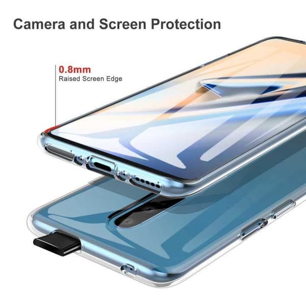 OnePlus 7 Pro Stöttåligt Genomskinligt Skal Simple