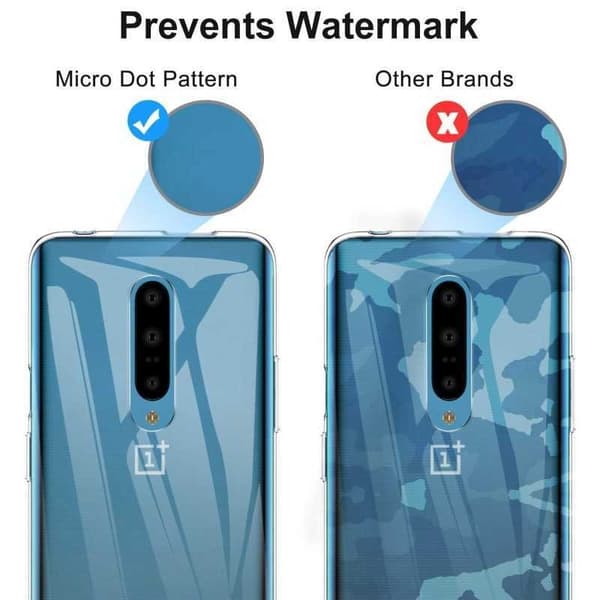 OnePlus 7 Pro Stöttåligt Genomskinligt Skal Simple