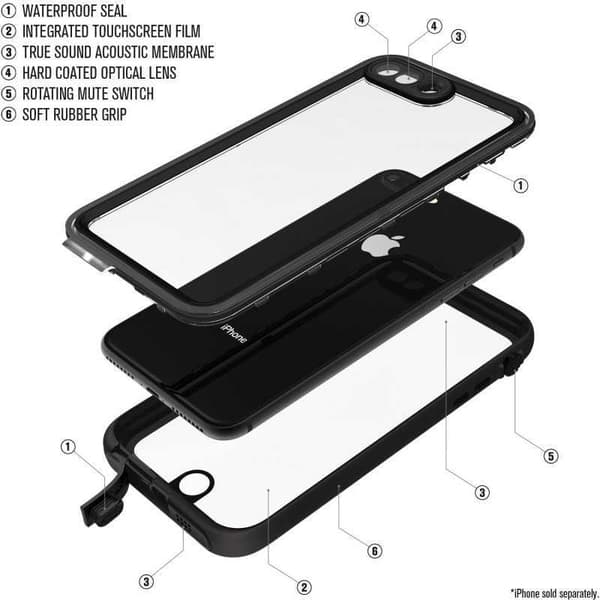 iPhone 7 Plus Full Coverage Vedenpitävä Premium Suoja - 2m