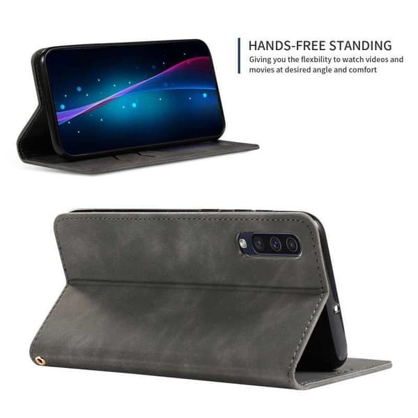 Samsung A50 Flip Case kort rum ruskind