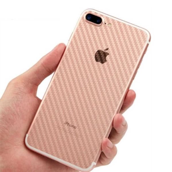 iPhone 7/8 plus carbon fiber hud beskyttende plast tilbage