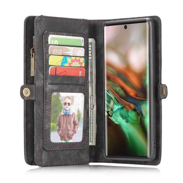 CaseMe Wallet 11-kort Samsung Galaxy Note 10 Plus (SM-N975F) : farve - Sort / Grå