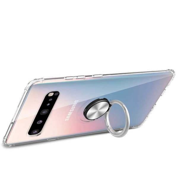 Samsung S10 Iskunkestävä kansi sormustelineellä Fresh