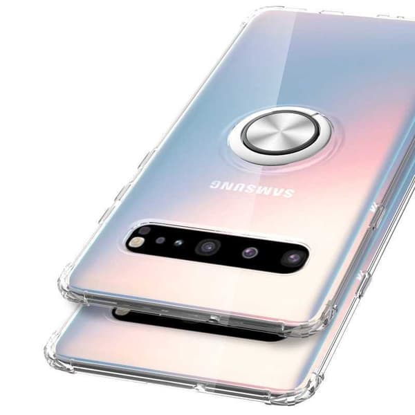 Samsung S10 Iskunkestävä kansi sormustelineellä Fresh