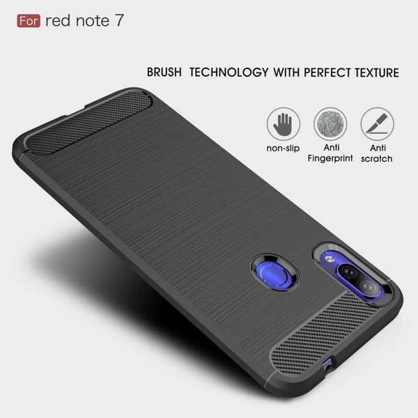Xiaomi Redmi Note 7 Stöttåligt Skal SlimCarbon